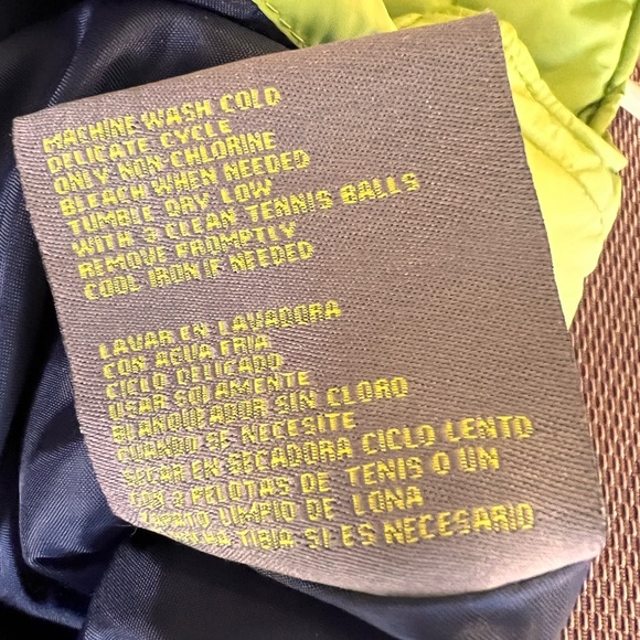 ⬇️Kenneth Cole Reaction Womens Vest Size L Color Lime W/Navy Inside Quilted - Picture 11 of 12